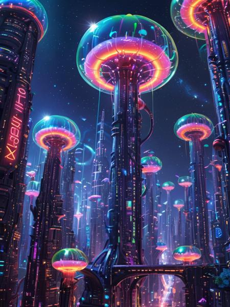futuristic city LoRA [XL+Pony]