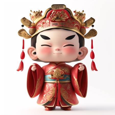 大峰3D卡通财神丨新年必备 God of Wealth  Chinese style