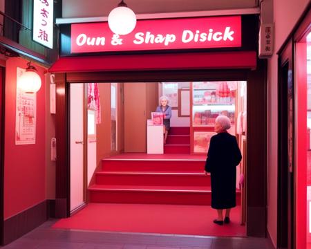 the restaurant of many orders with red stairs