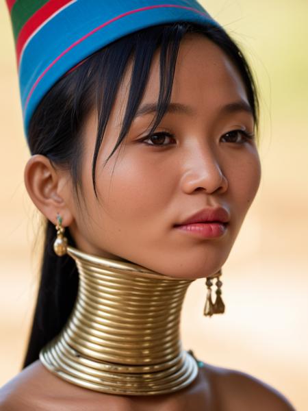 Neck Rings - Kayan People Myanmar (Padaung) SDXL & Pony