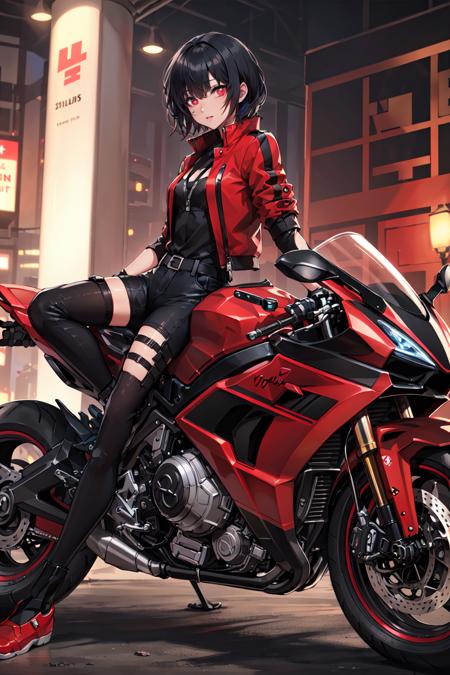 Waifu on Motorcycle