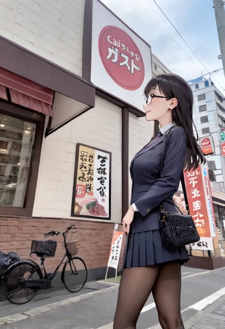 ファミレスの外観G family restaurant G SDXL