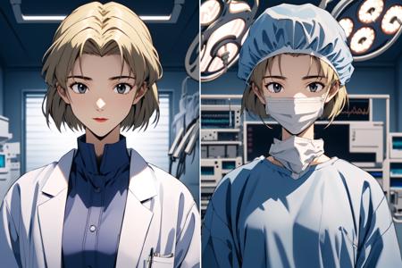 Doctor labcoat / surgical outfits Side-by-Side