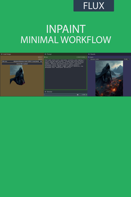 Inpainting simple workflow FLUX | UPSCALE | LORA | GGUF | CIVITAI Metadata版本? Minimal - v1.0 (ID: 1119133)