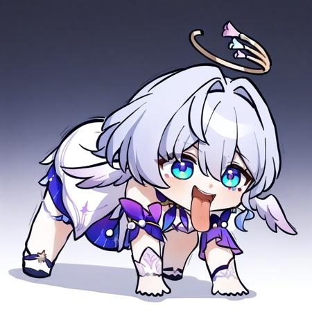 三月七冲刺表情包March 7 running pose meme