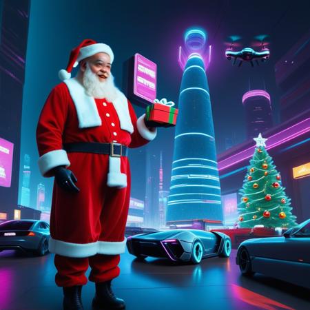 Cyberpunk Santa Claus