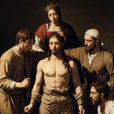 Caravaggio oil painting style