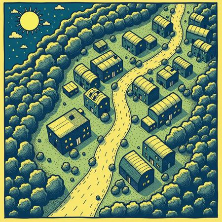 Envy Flux Fantasy Town Map 01 - Town and village maps for D&D and other RPGs