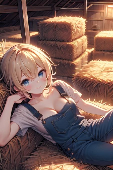 girl like hay bale