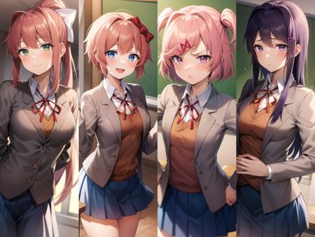 DDLC | Doki Doki Literature Club | Monika + Sayori + Natsuki + Yuri版本v1 (ID: 50324)