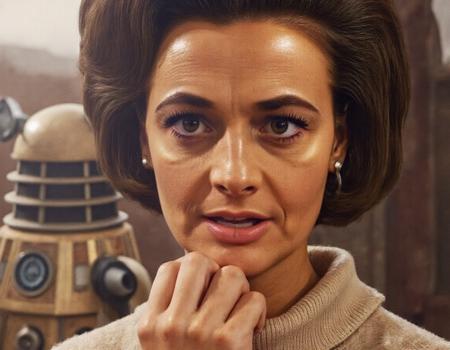 Jacqueline Hill, as Barbara Wright, companion of the 1st Doctor Who.