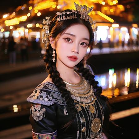 苗族服装 | Hmong costume版本黑色 | black (ID: 28838)