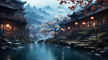 绪儿-水乡场景 Water town scene