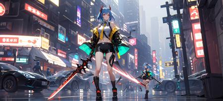 赛博世界/Cyberworld/赛博朋克场景 Lora