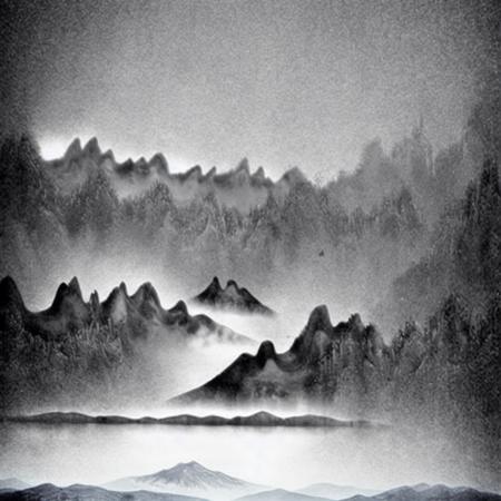 水墨画国风模型