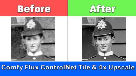 Flux ControlNet Tile & 4x Upscale