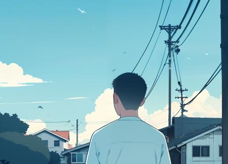 kk-boy | 短发少年扁平绘画风格