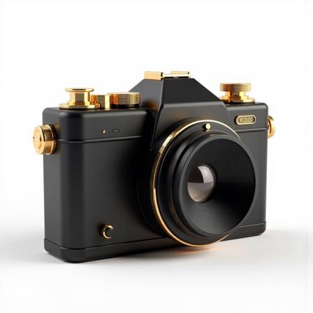 Matte Black & Metallic Gold Flux Style LoRA