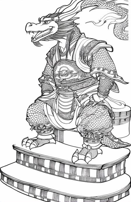 Chinese style line drawing, line drawing, illustration/new style