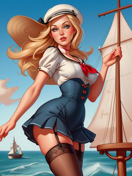 Coca Cola ( Gil Elvgren/Haddon Sundblom) Pinup Style