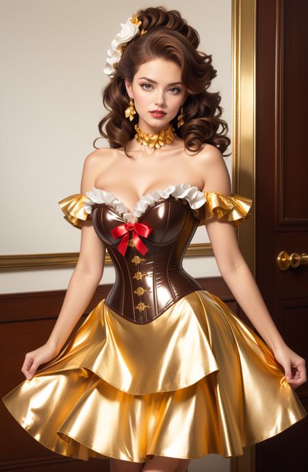 Chocolate Gold Foil Dress | Because You Deserve It!
