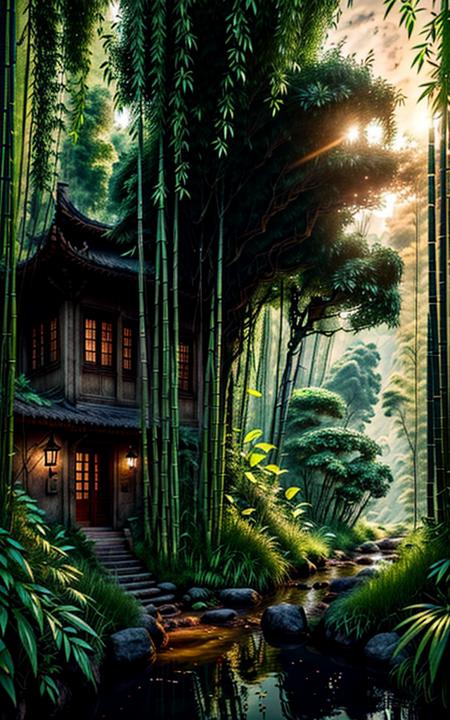 Ancient Chinese Scenery Background XL