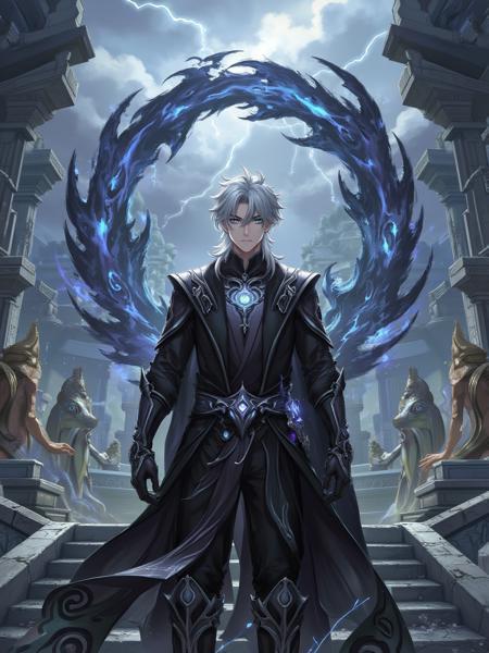 【Cartoon Character Art】Genshin Impact Style Character Poster - Flux