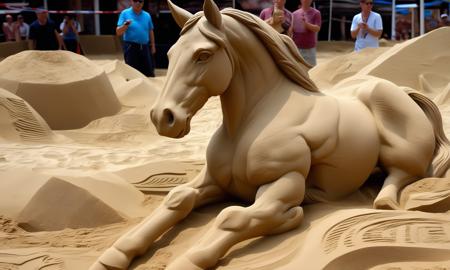 XL Realistic sand sculpture art style