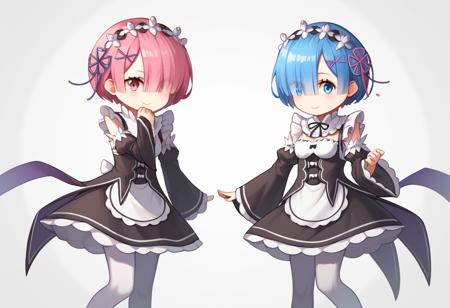 2 Girls Rem+ Ram  蕾姆 拉姆 Re:Zero 从零开始的异世界生活