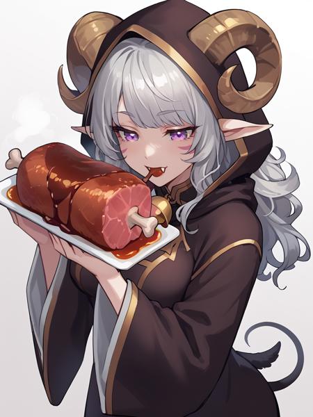 boned_meat , holding food  ( manga_meat )