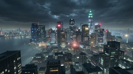 Gotham City - Batman Arkham Knight [FLUX] LoRA Background