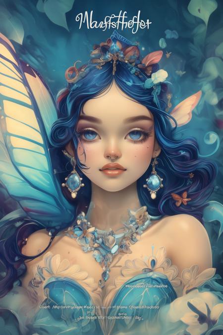 A poster style for a butterfly fairy - tangbohu 12