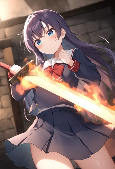 [SDXL&Pony] flaming sword / flame Sword / fiery sword / 炎の剣 / 火の剣 / フレイムソード