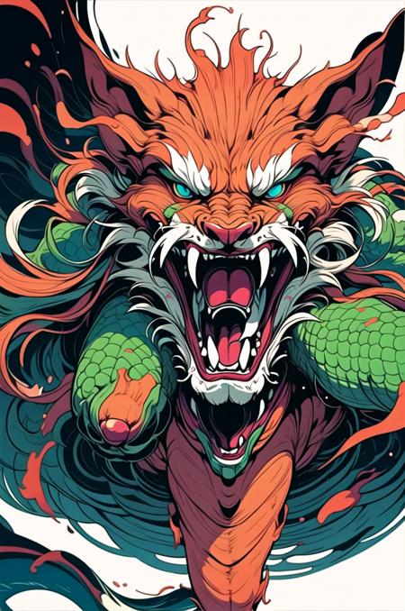fresh ideas@Raging beast illustration_V10
