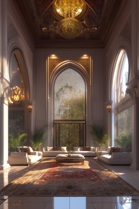 A Middle Eastern interior style