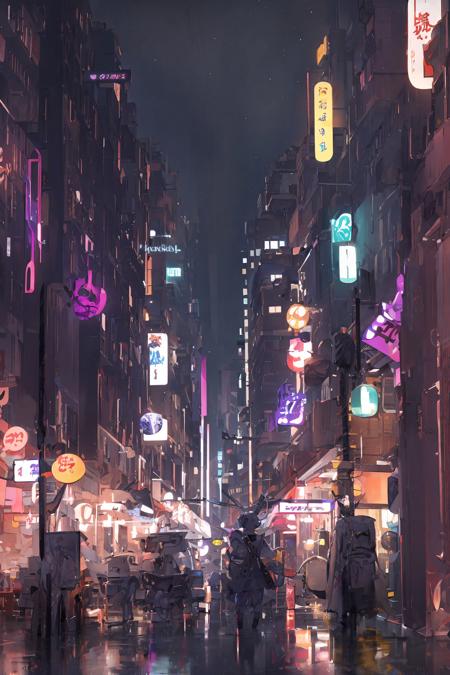赛博世界/Cyberworld/赛博朋克场景 Lora