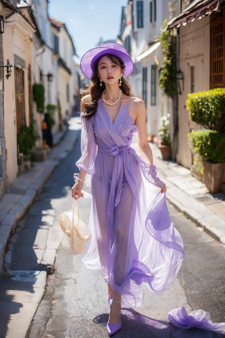 Graceful Wanderer in Lavender