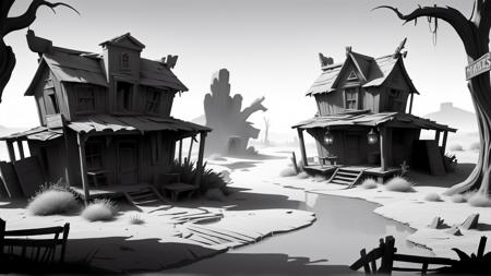 Whitebox Style SDXL - Environment & Level Design Concept Art Game Dev Tool