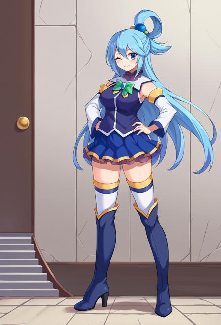 Aqua ~ KonoSuba (Kono Subarashii Sekai ni Shukufuku wo!) [2 Outfits]【Illustrious+Pony】
