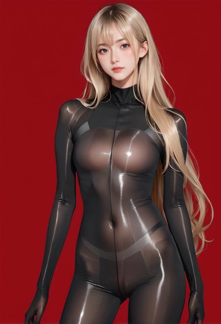 0740 shiny black bodysuit