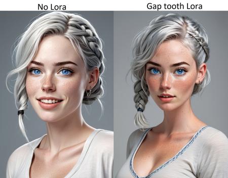 Gap tooth / Gap teeth look