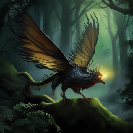 Magic Creatures: cockatrice! SDXL1.0