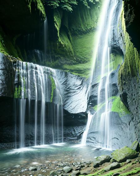Narrow waterfall