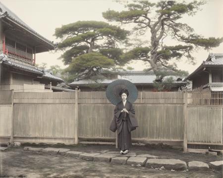 Tamamura's art, hand-colored in the chicken albumen paper style.