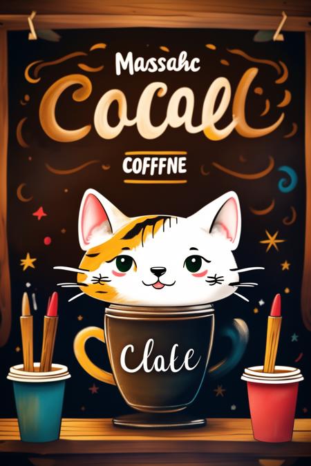 A colorful coffee shop poster or similar style - tangbohu 13