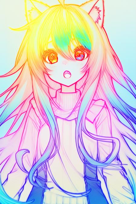 虹色淡彩/Rainbow pastel/にじ淡彩