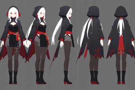 F1/XL Anime Model Turn, Multi-View, Turnaround, Model Sheet, Character Design