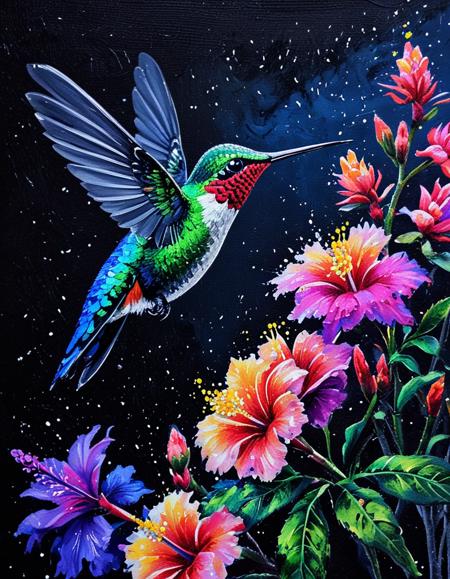 Paint on Black Canvas
