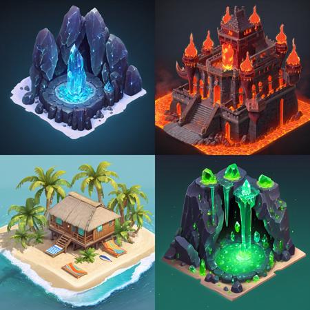 Stylized Setting (Isometric) SDXL & SD1.5版本SDXL (ID: 255347)