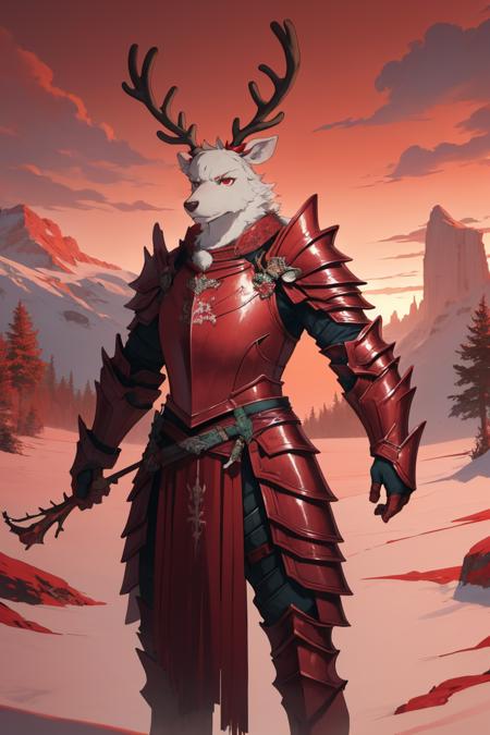 Red Reindeer Knight (OC) LoRA